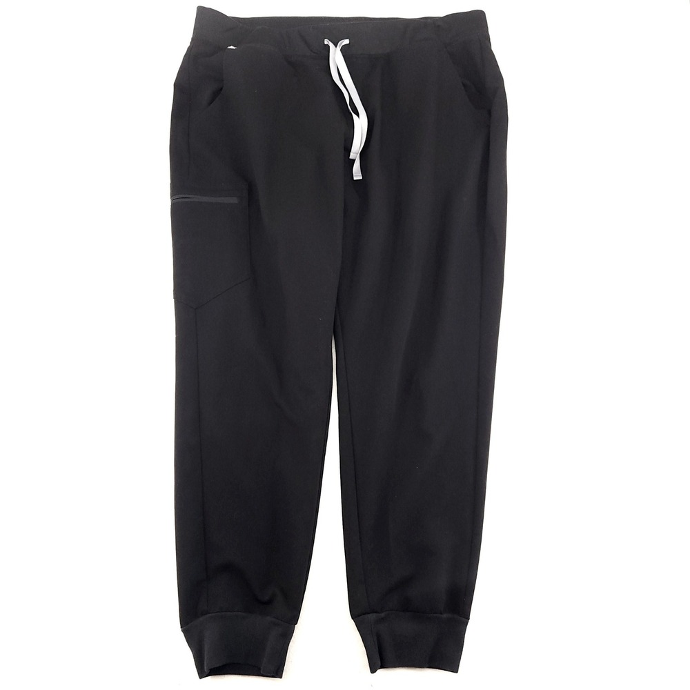 FIGS Black Jogger Scrub Pants Drawstring Cargo Pocket XXL